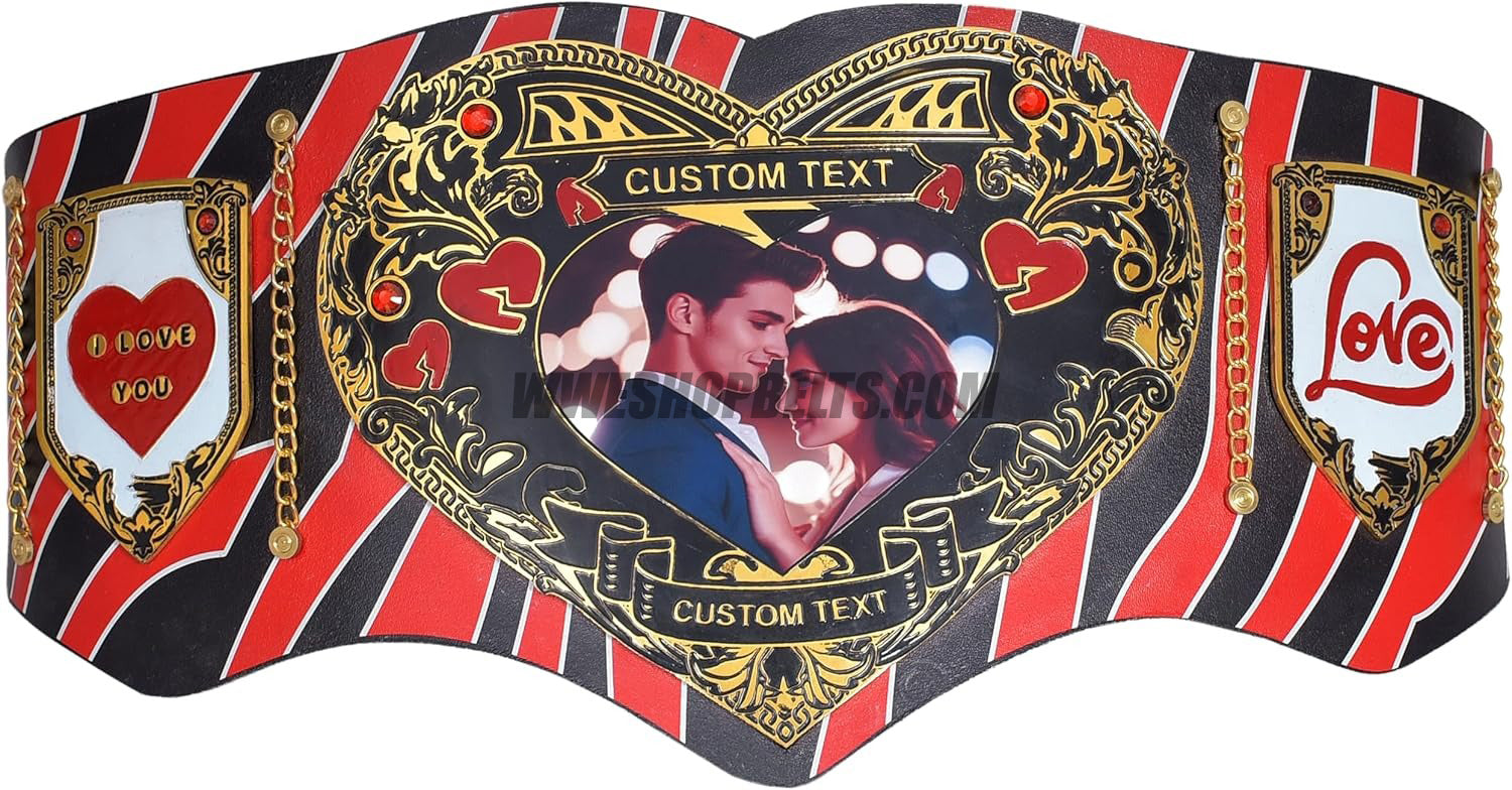 Custom Belts, Add Your Name Plate on Customizable Championship Belts for Halloween, Christmas, Valentine's, Skull Bone (Halloween)