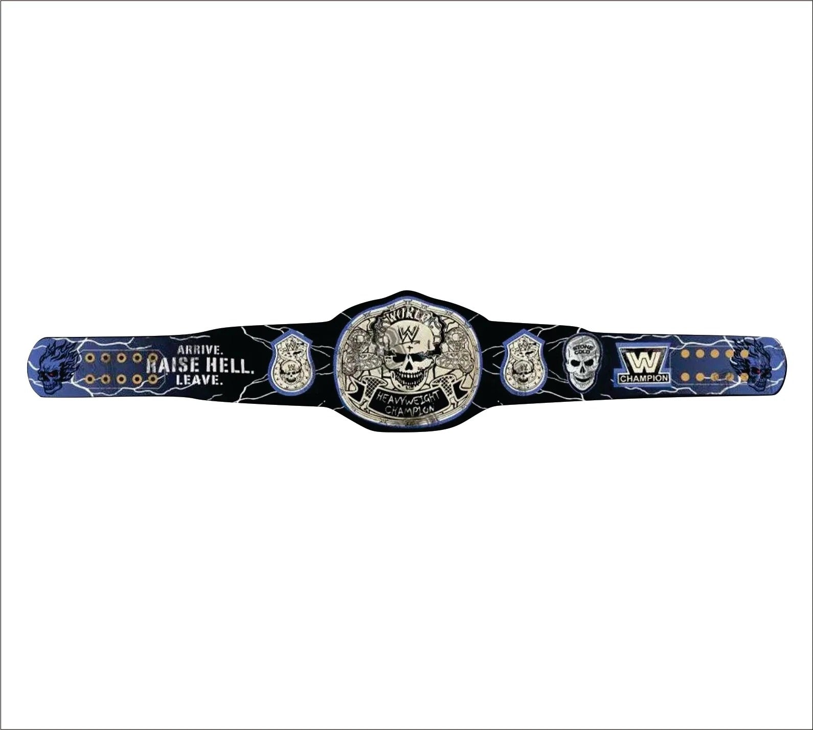 Custom New Stone Cold Limited Edition Smoking Skull Championship Wrestling Title Belt