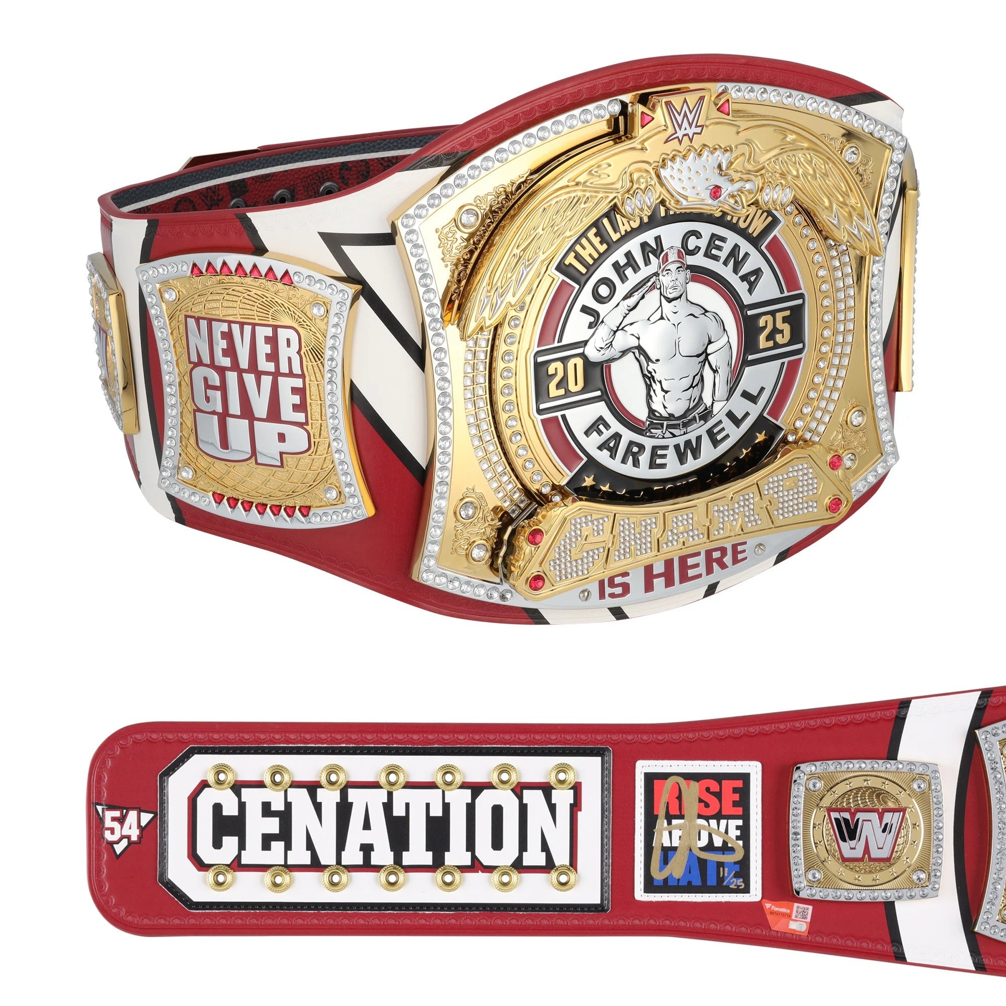 John Cena WWE Autographed Farewell Tour 2025 Springfield Replica Title Belt - Limited Edition of 25