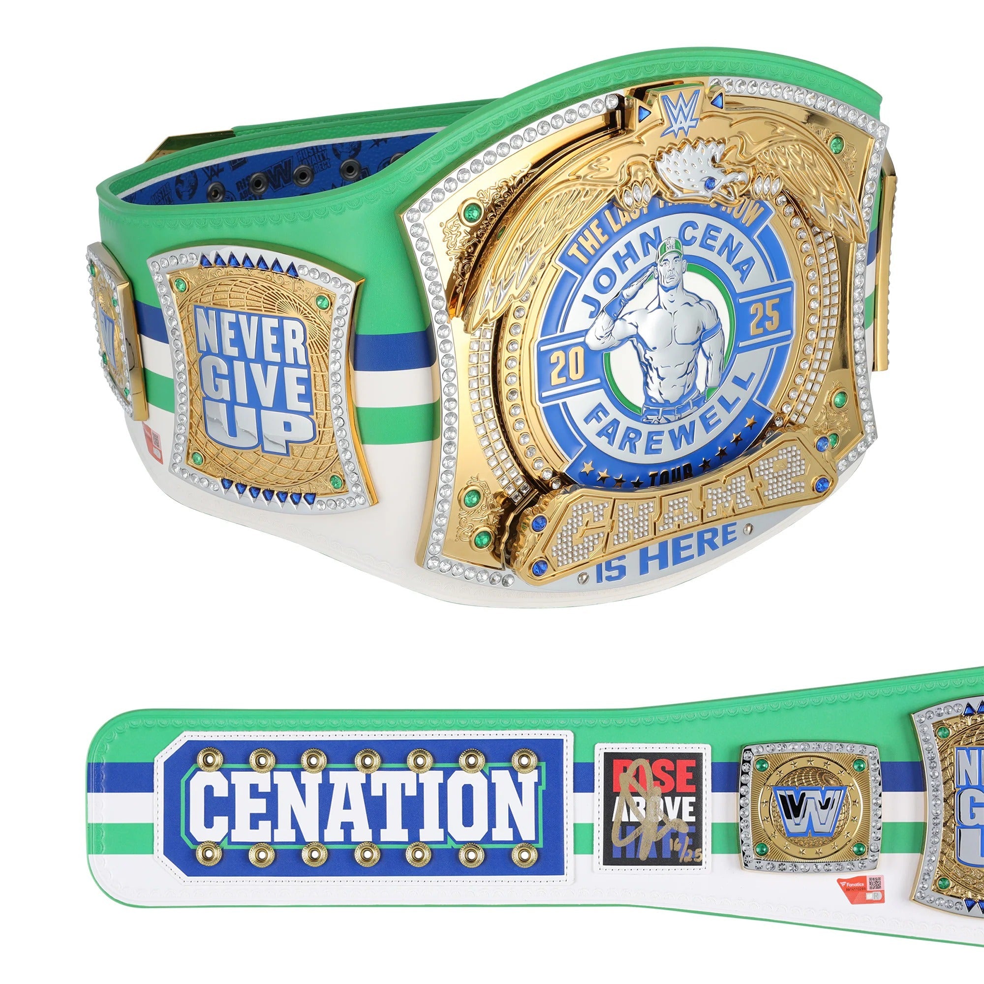 John Cena WWE Autographed Farewell Tour 2025 Dallas Replica Title Belt - Limited Edition of 25