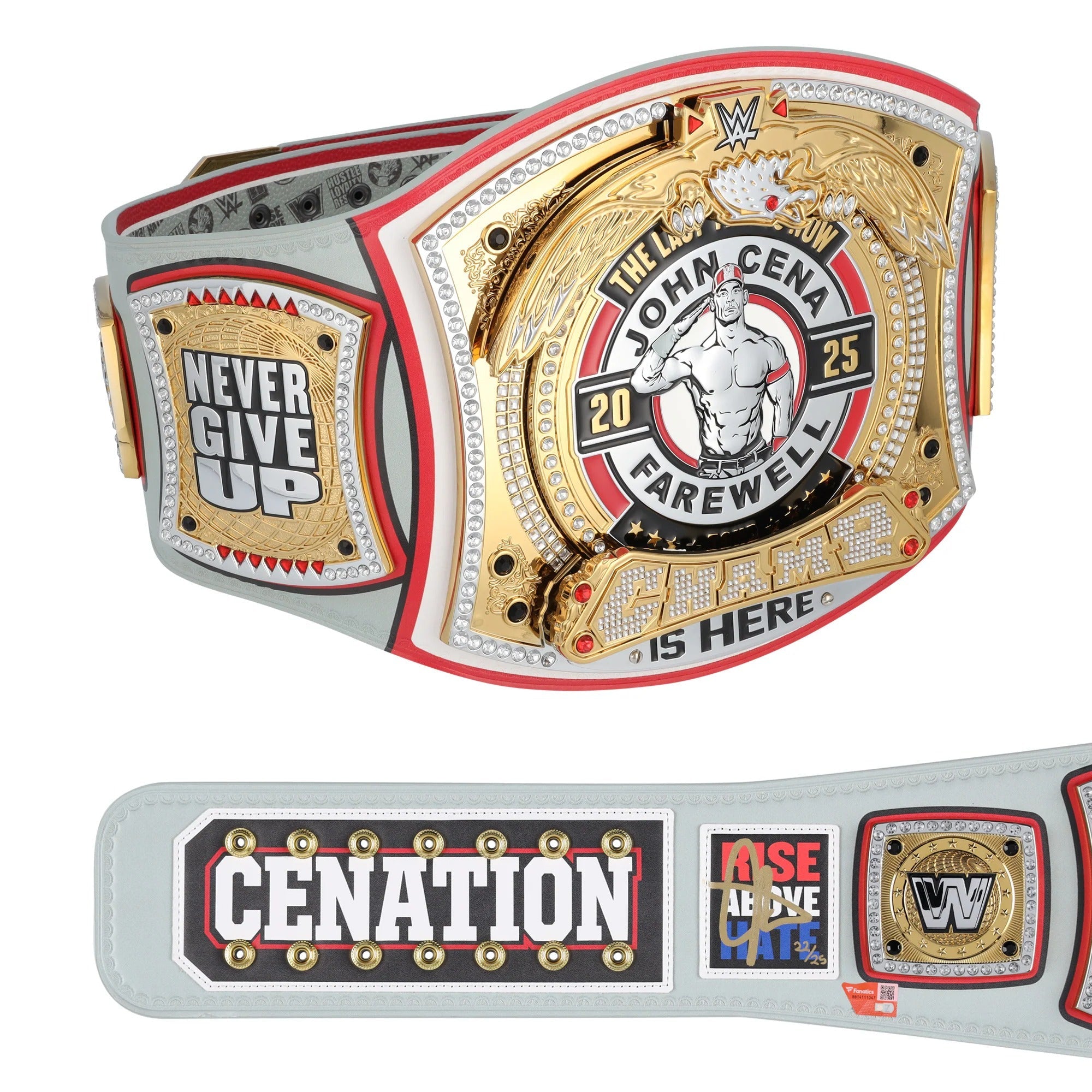 John Cena WWE Autographed Farewell Tour 2025 Dayton Replica Title Belt - Limited Edition of 25