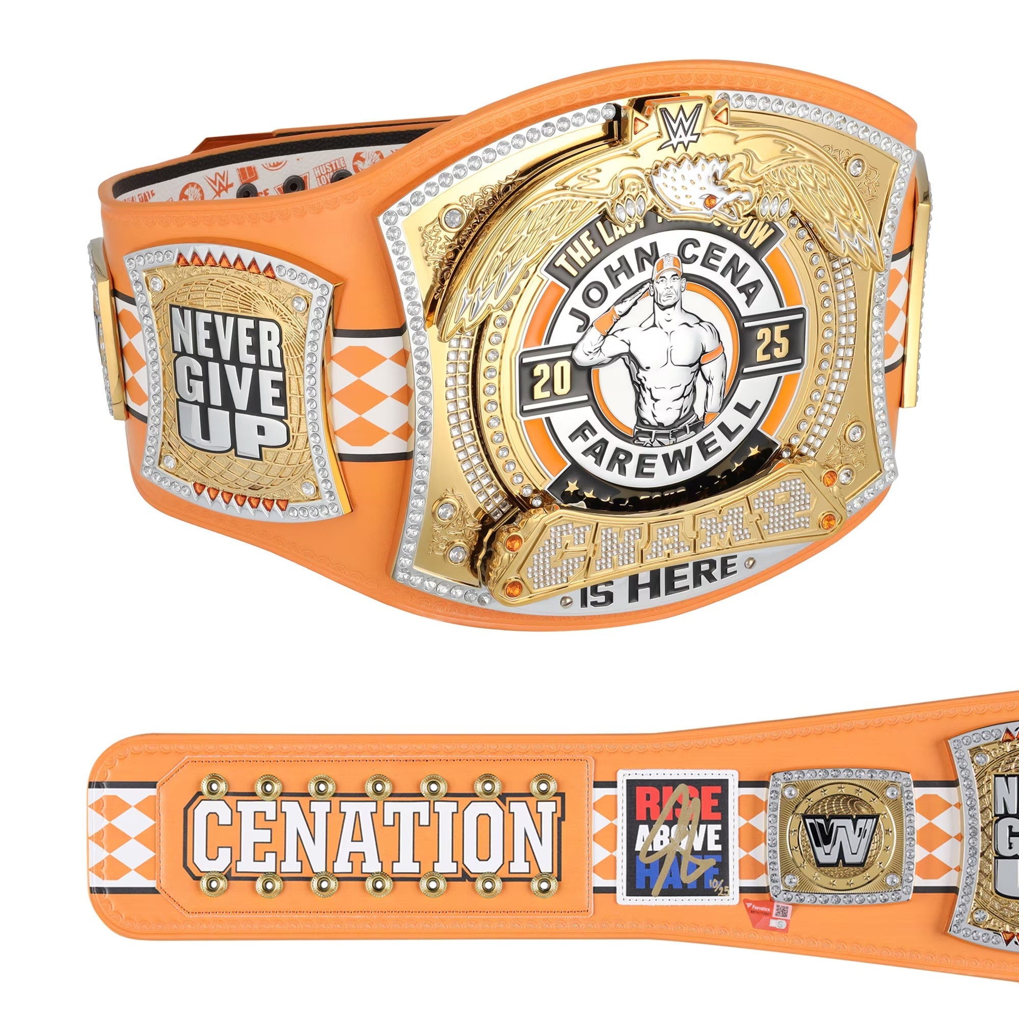 John Cena WWE Autographed Farewell Tour 2025 Knoxville Replica Title Belt - Limited Edition of 25