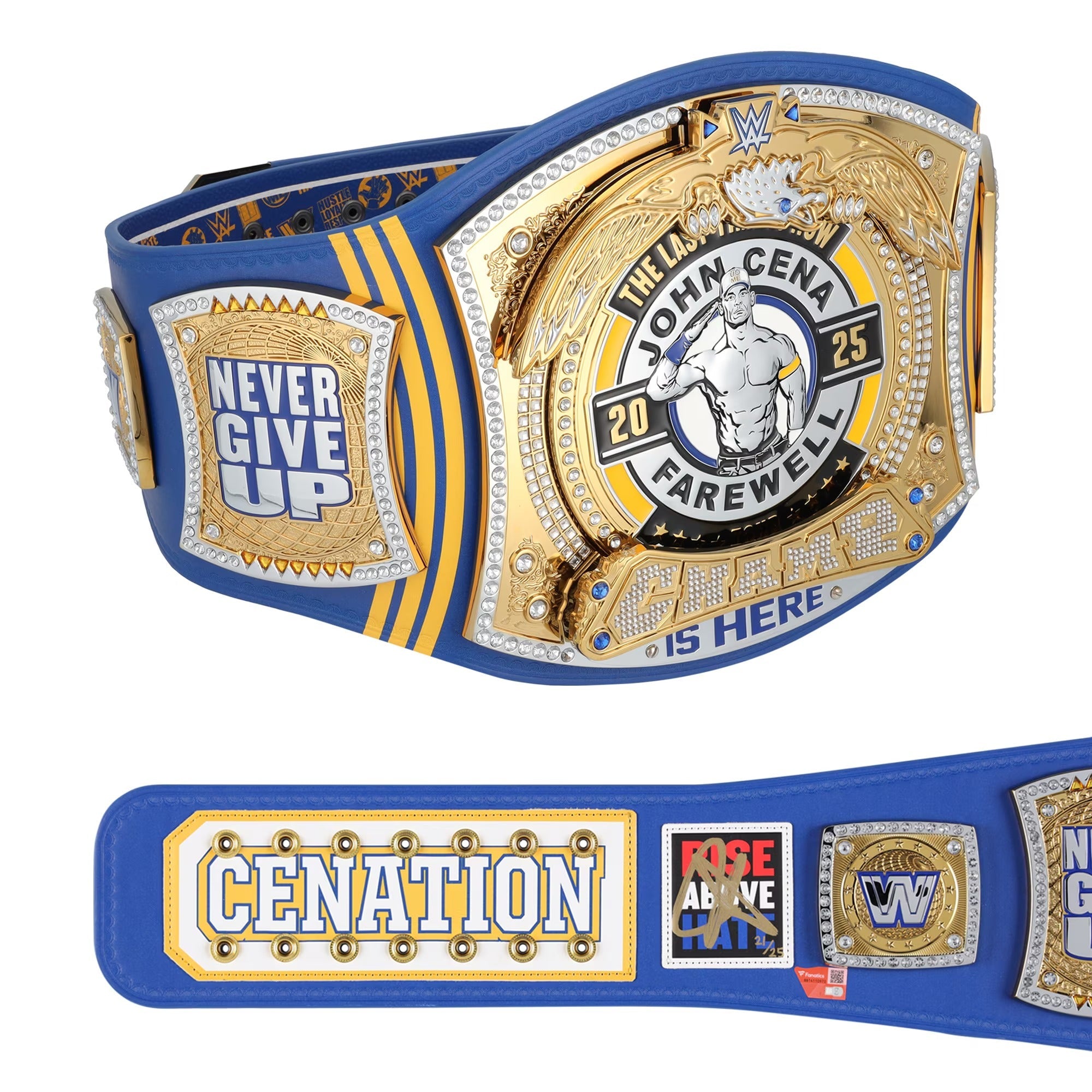 John Cena WWE Autographed Farewell Tour 2025 St. Louis Replica Title Belt - Limited Edition of 25