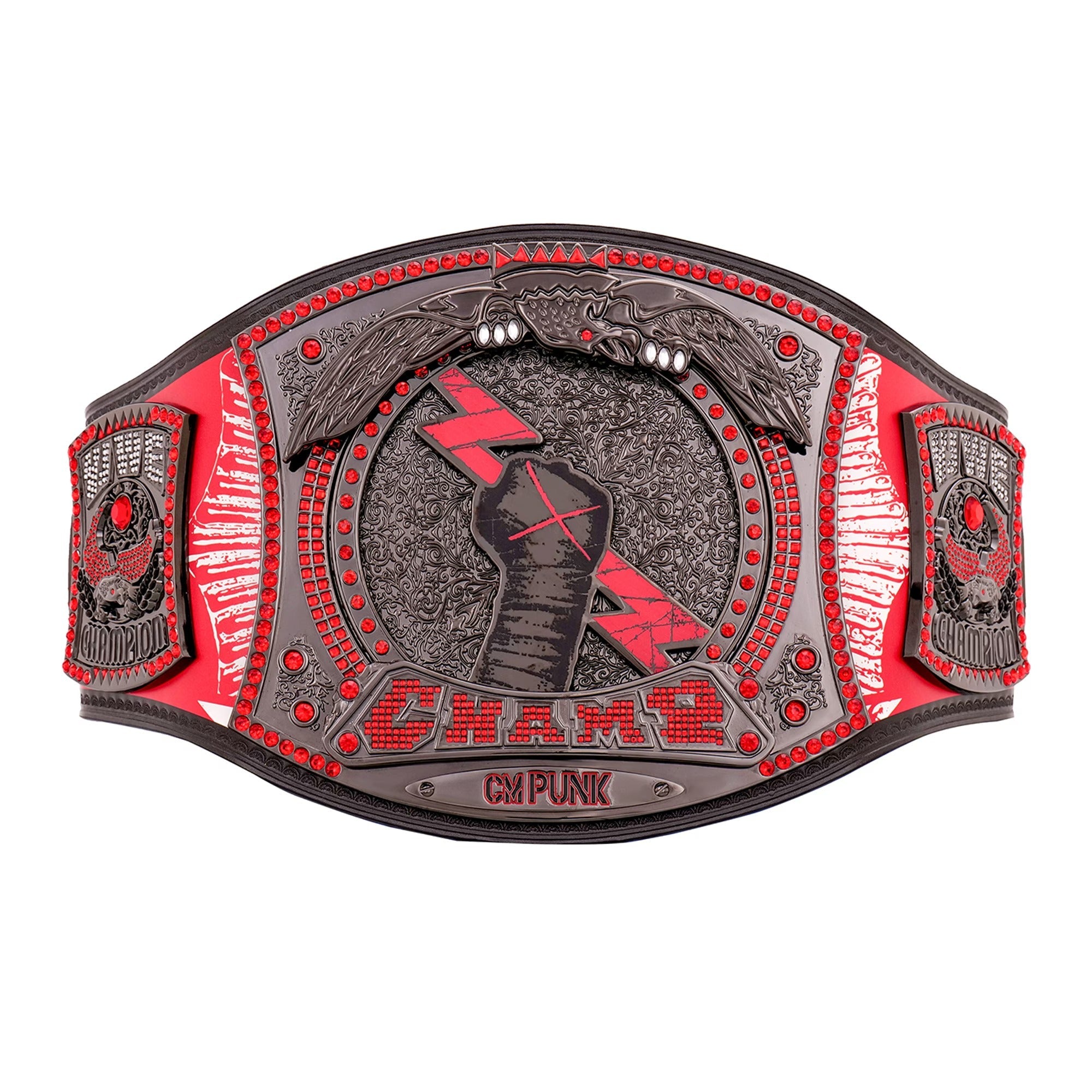 CM Punk Chicago Blackhawks Signature Series Spinner Championship Replica Title Belt