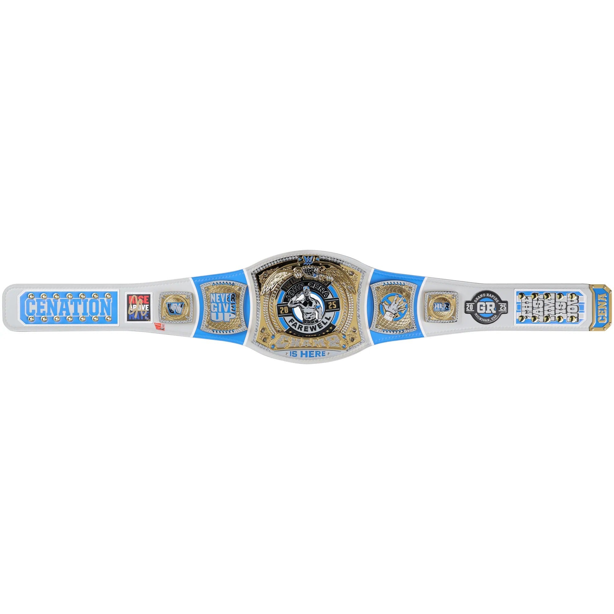 John Cena WWE Autographed Farewell Tour 2025 Grand Rapids Replica Title Belt - Limited Edition of 25