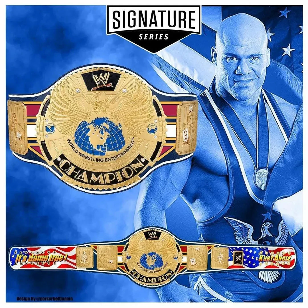 WWE Big Eagle Kurt Angle Signature Series Championship Replica Belt Adult ChampionshipBeltUS