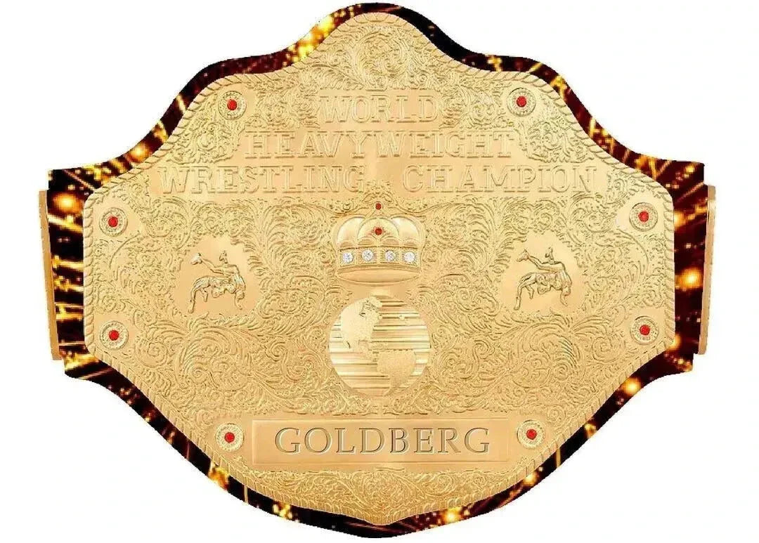 WCW Goldberg Big Gold Signature Series Heavyweight Wrestling Belt Replica ChampionshipBeltUS