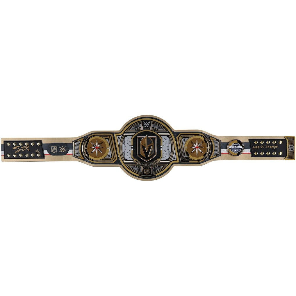 Jack Eichel Vegas Golden Knights Autographed WWE Legacy Title Belt
