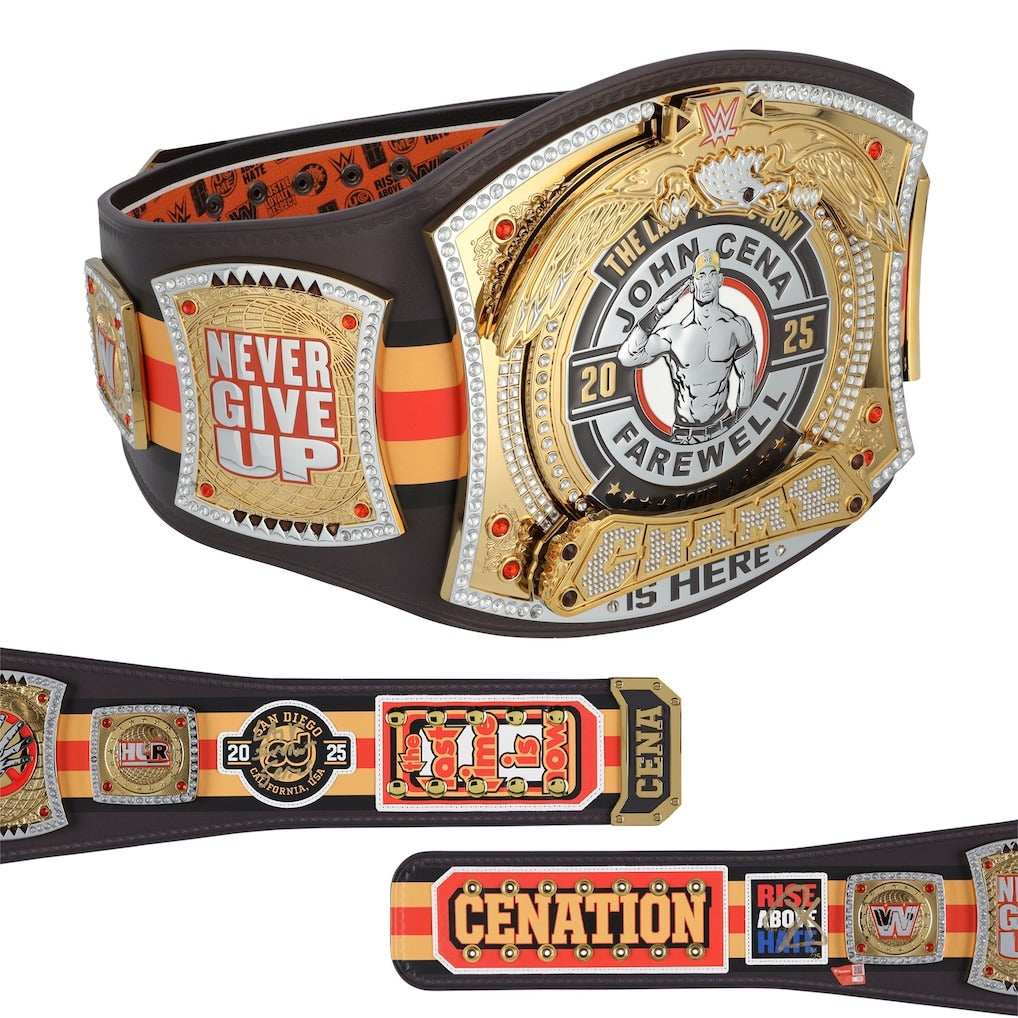 John Cena WWE Autographed Farewell Tour 2025 San Diego Replica Title Belt with "Last Survivor Series" Inscription - Limited Edition of 25