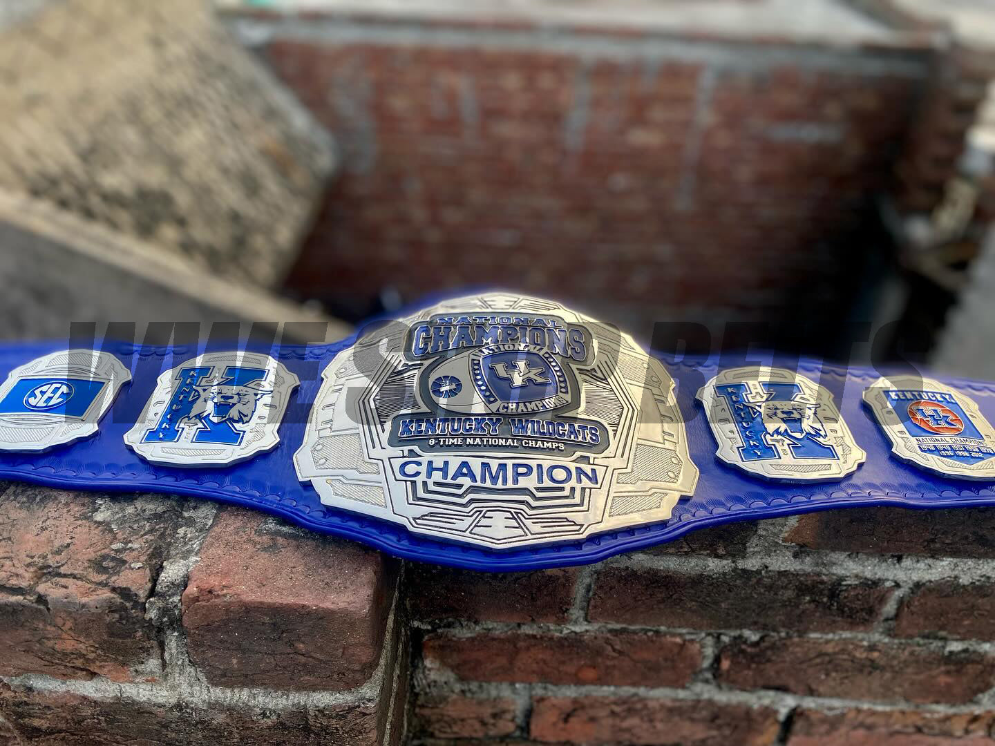 24K CNC Kentucky Wildcats National Champions Championship Belt – 8 Time NCAA Champs Collector Edition