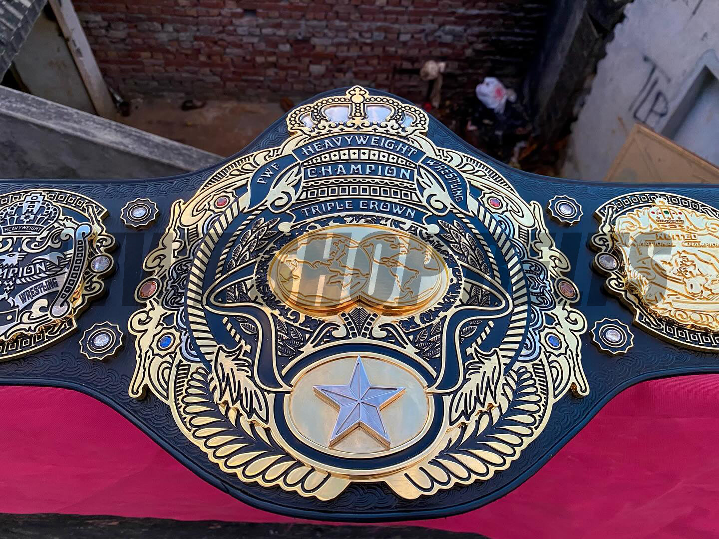 24K GOLD Tripple Crown World Heavyweight Premium CNC Championship Belt