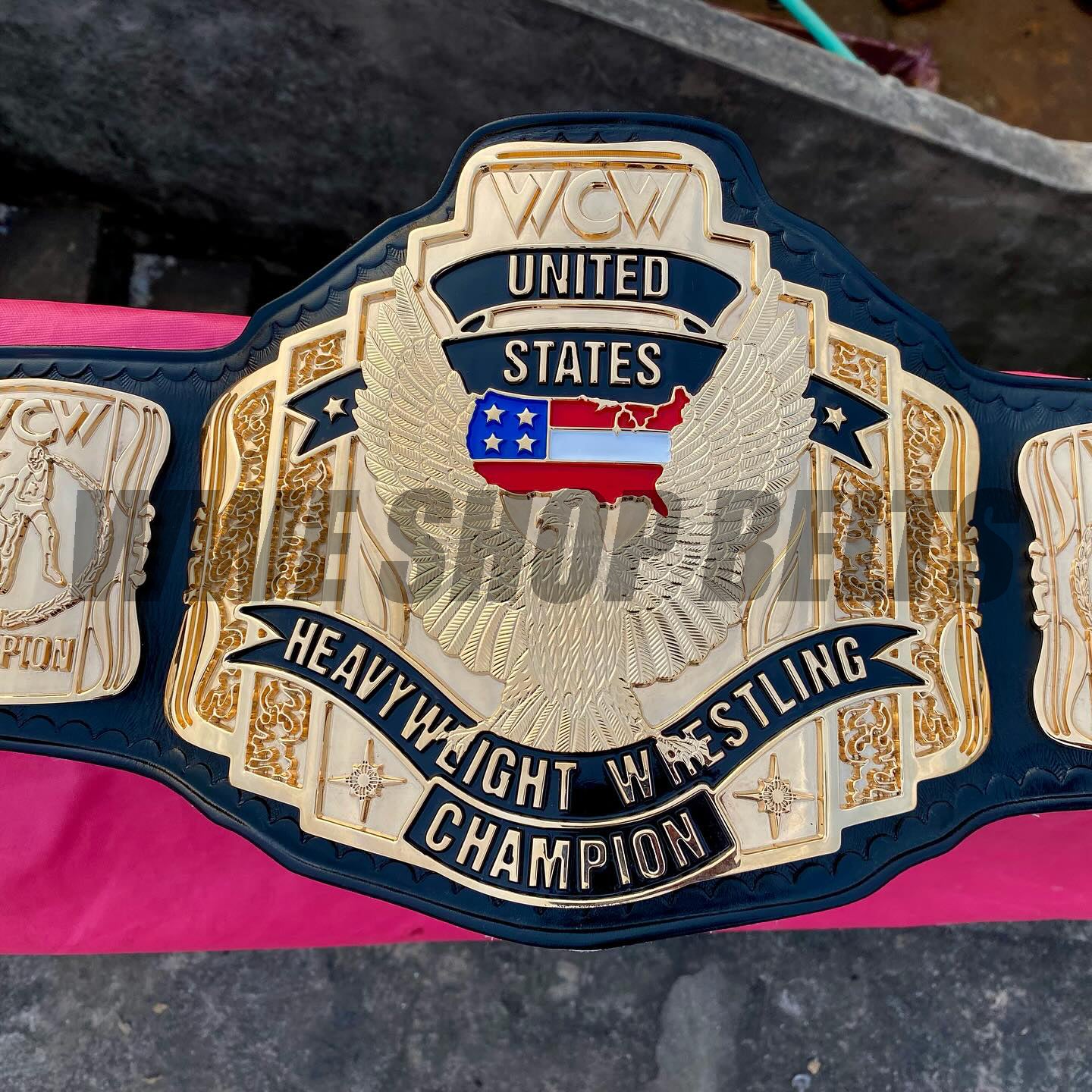 The 24K GOLD WCW United States Premium CNC Championship Belt Replica