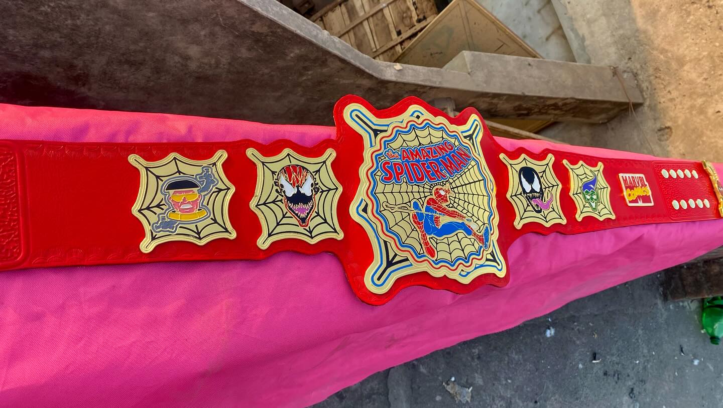 The Amazing Spider-Man Championship Belt – Red & Gold Collector Edition