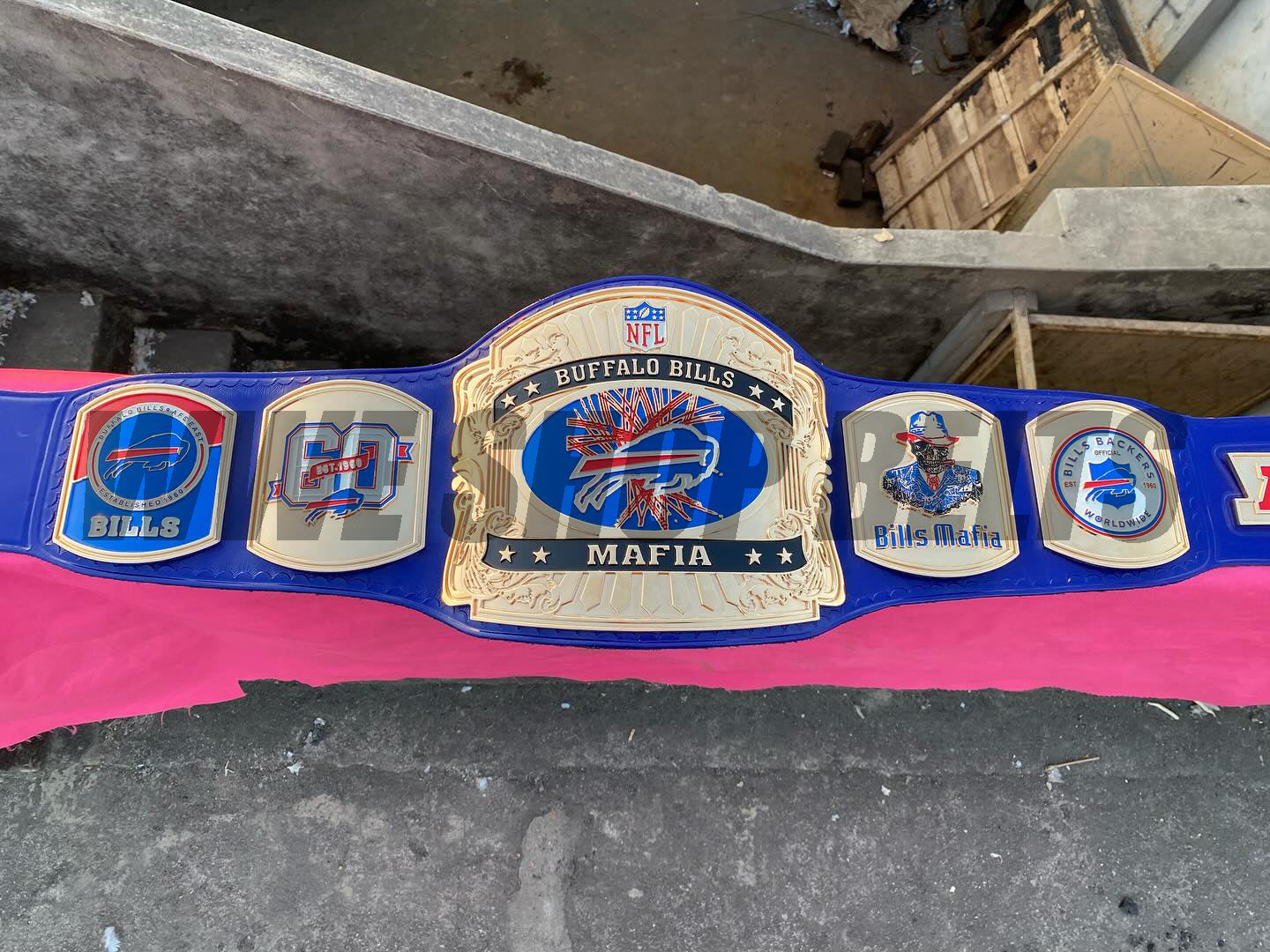 The 24K GOLD NFL Buffalo Bills Mafia Premium CNC Championship Belt Replica