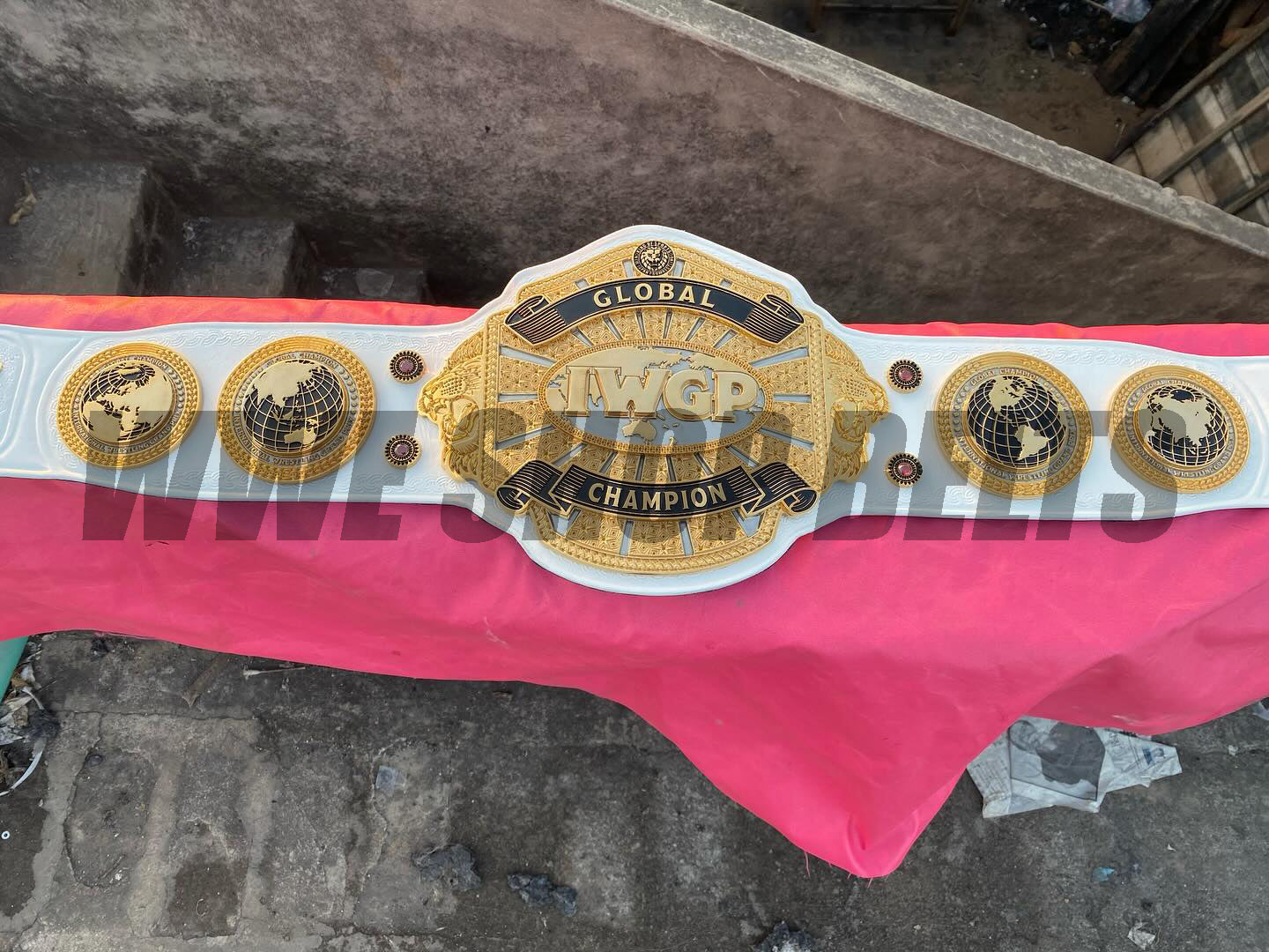 The 24K GOLD Global IWGP Premium CNC Championship Belt Replica
