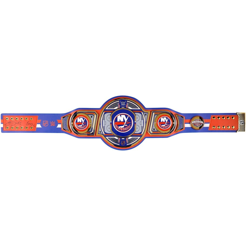 Mathew Barzal New York Islanders Autographed WWE Legacy Title Belt