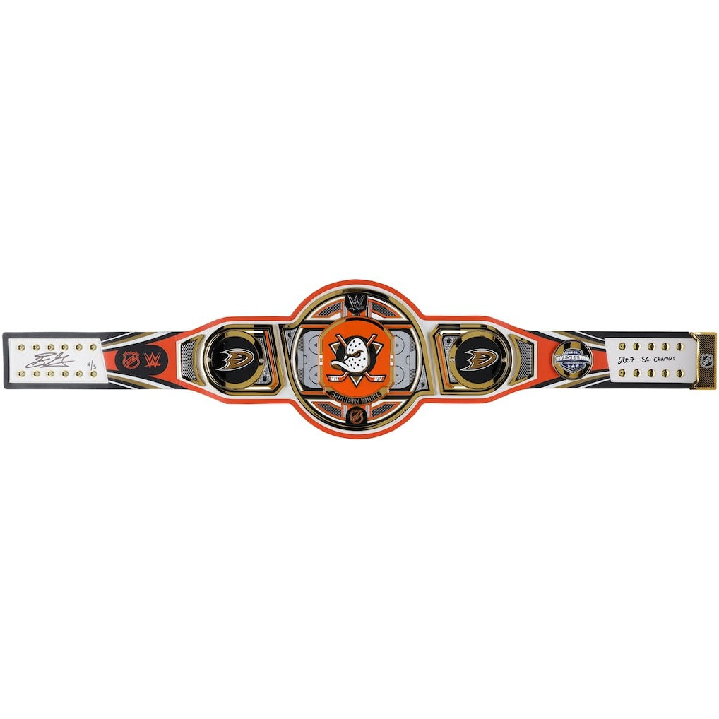 Ryan Getzlaf Anaheim Ducks Autographed WWE Legacy Title Belt