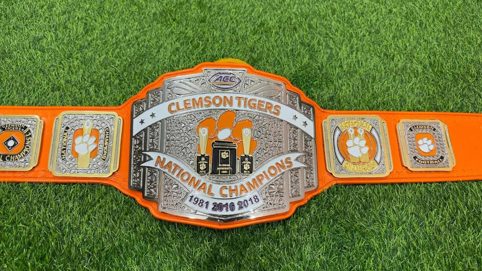 New Clemson University Tiger Championship Title Belt Adult Size