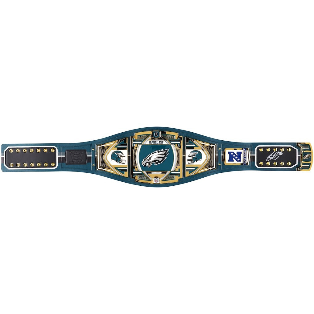 Saquon Barkley Philadelphia Eagles Autographed WWE Title Belt