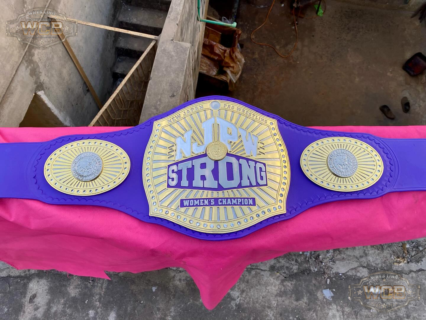 NJPW Strong Women’s Champion Wrestling Belt – Purple & Gold