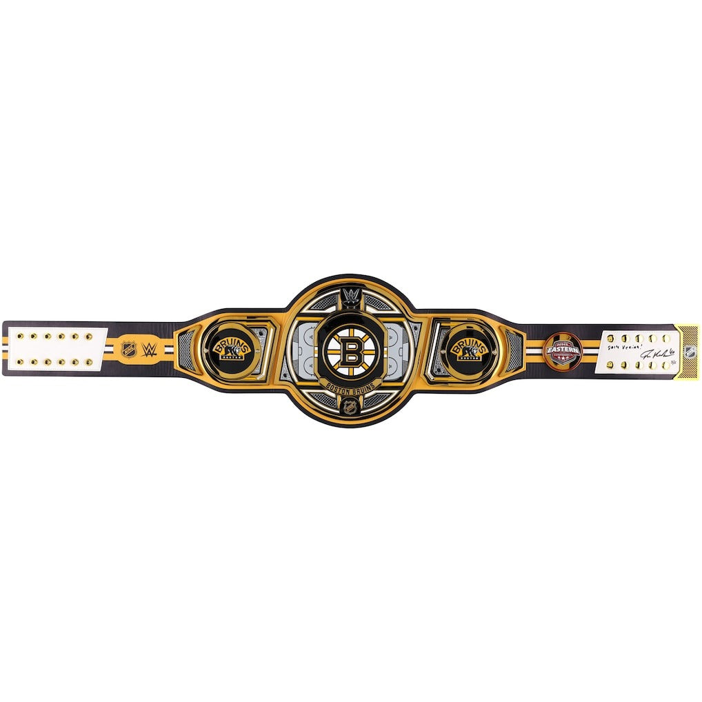 Tuukka Rask Boston Bruins Autographed WWE Legacy Title Belt