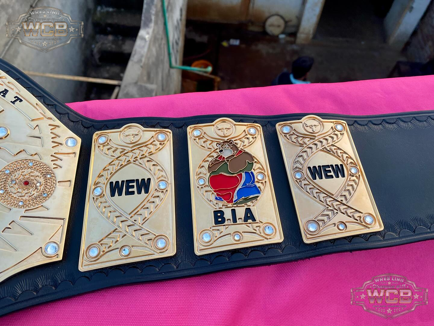 WEW The People’s Champion Wrestling Belt – Gold & Black Bulldog Edition