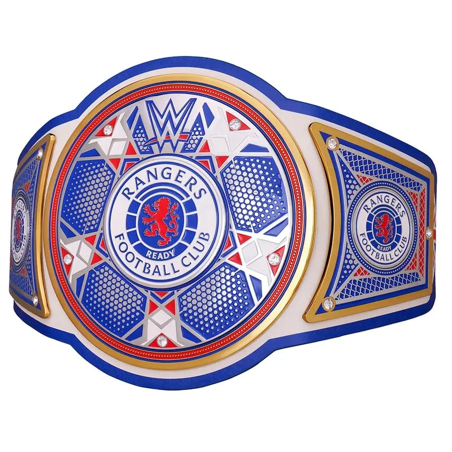WWE x Rangers FC collectible Legacy Championship Replica Belt – Official Football x Wrestling Collectible